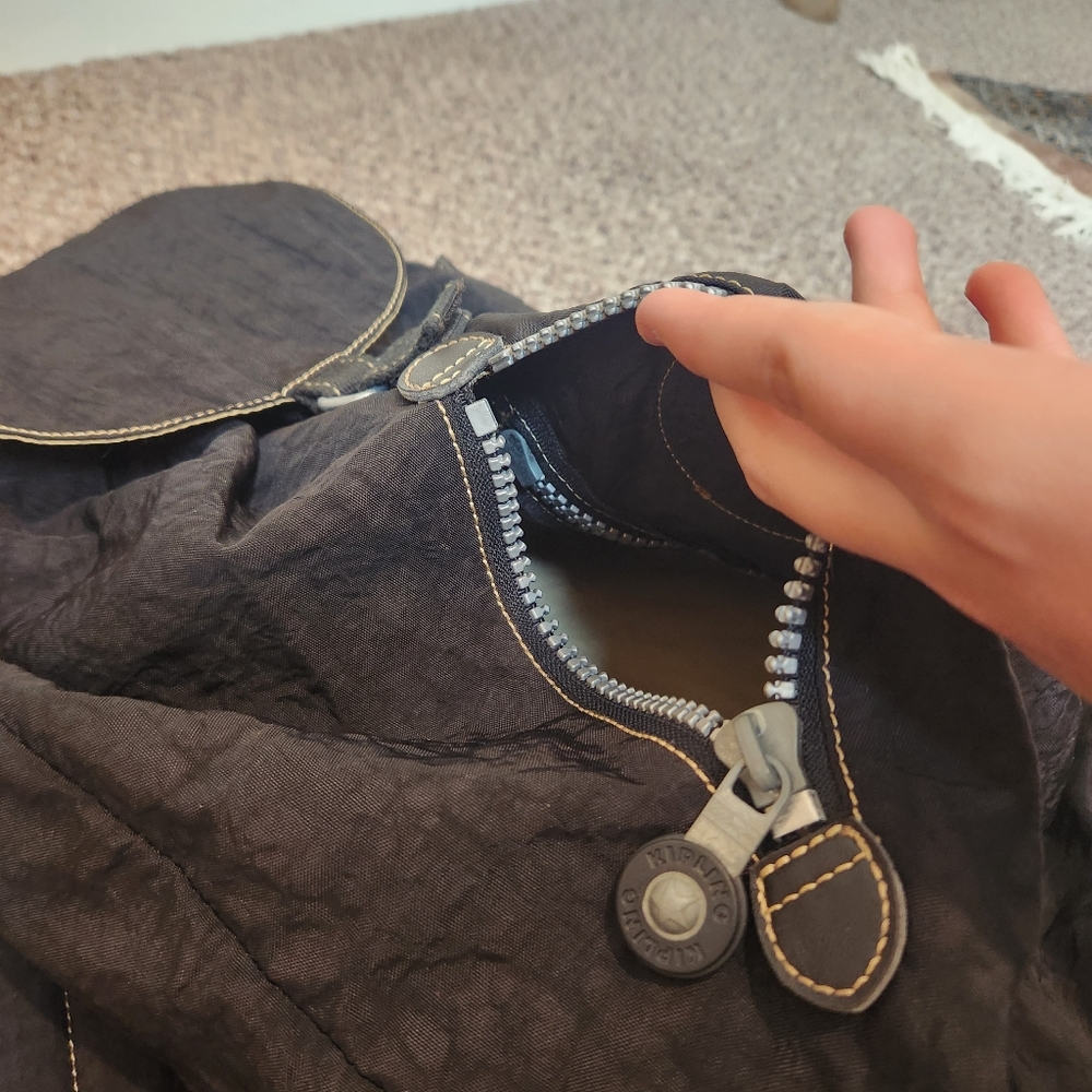 Kipling Vintage 90s Keeper Backpack Large Black D… - image 3